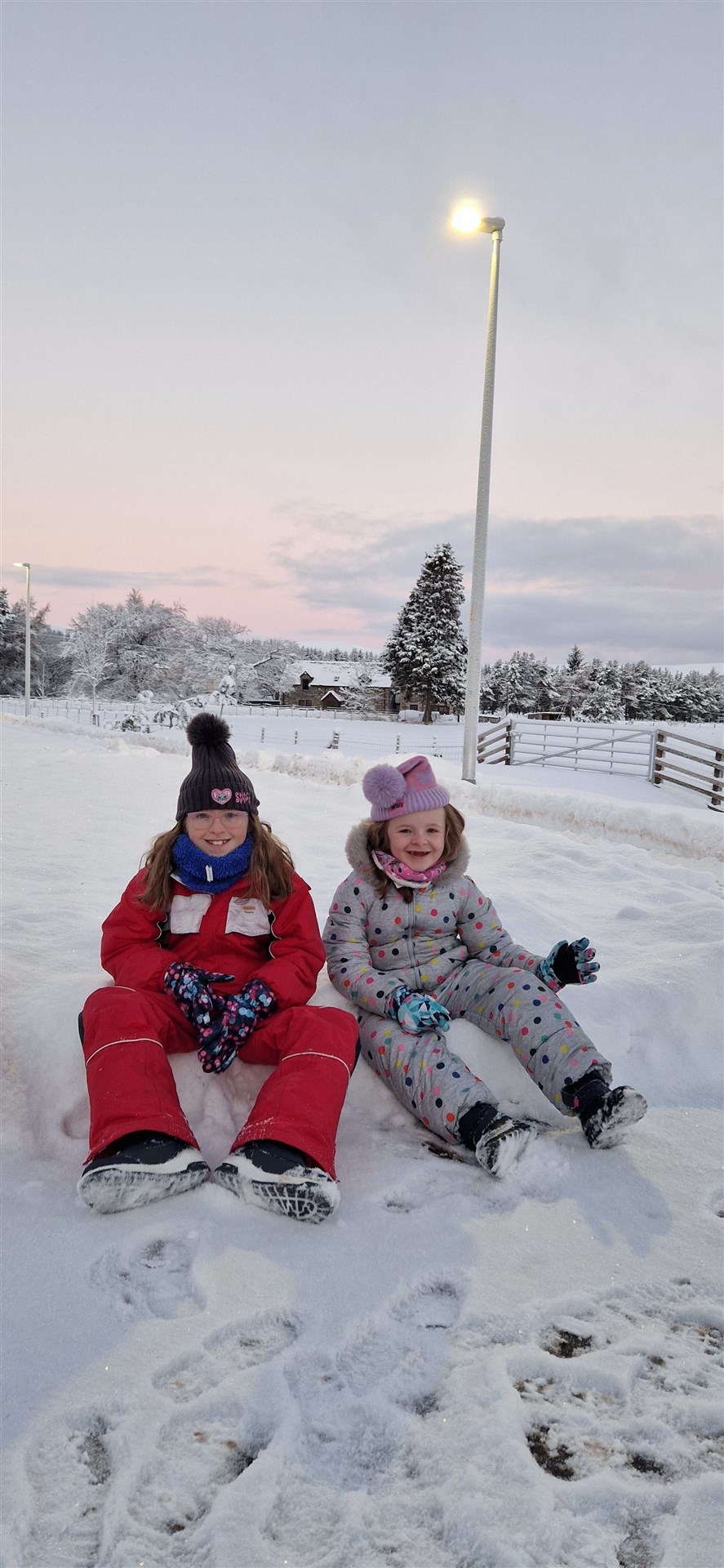 Sarah MacDonald, from Tomatin, sent these pictures of Laila and Mya enjoying a the snow.