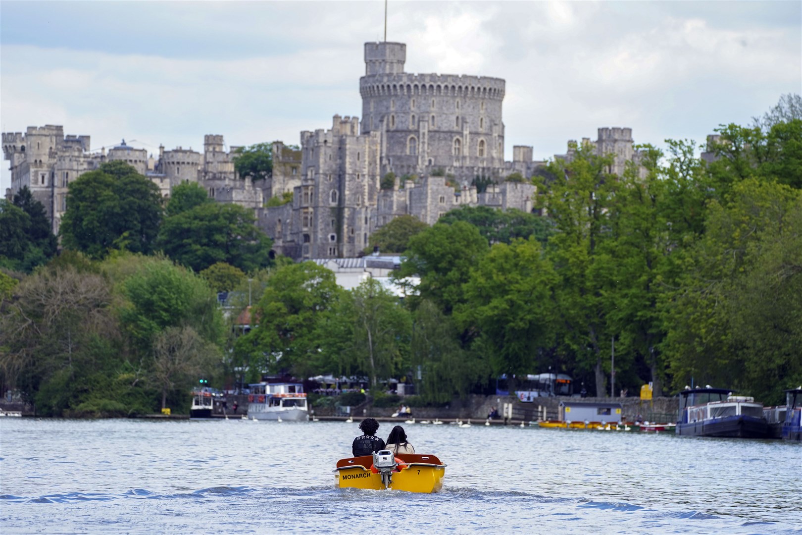 People on the boats on the River Thames in Windsor, Berkshire (Steve Parsons/PA)