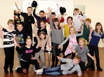 The under 16 dancers strike a pose.