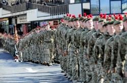 Soldiers marched down High Street, past the Town Hall and over the River to Inverness Cathedral
