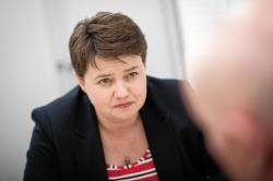Ruth Davidson during her visit to Inverness.