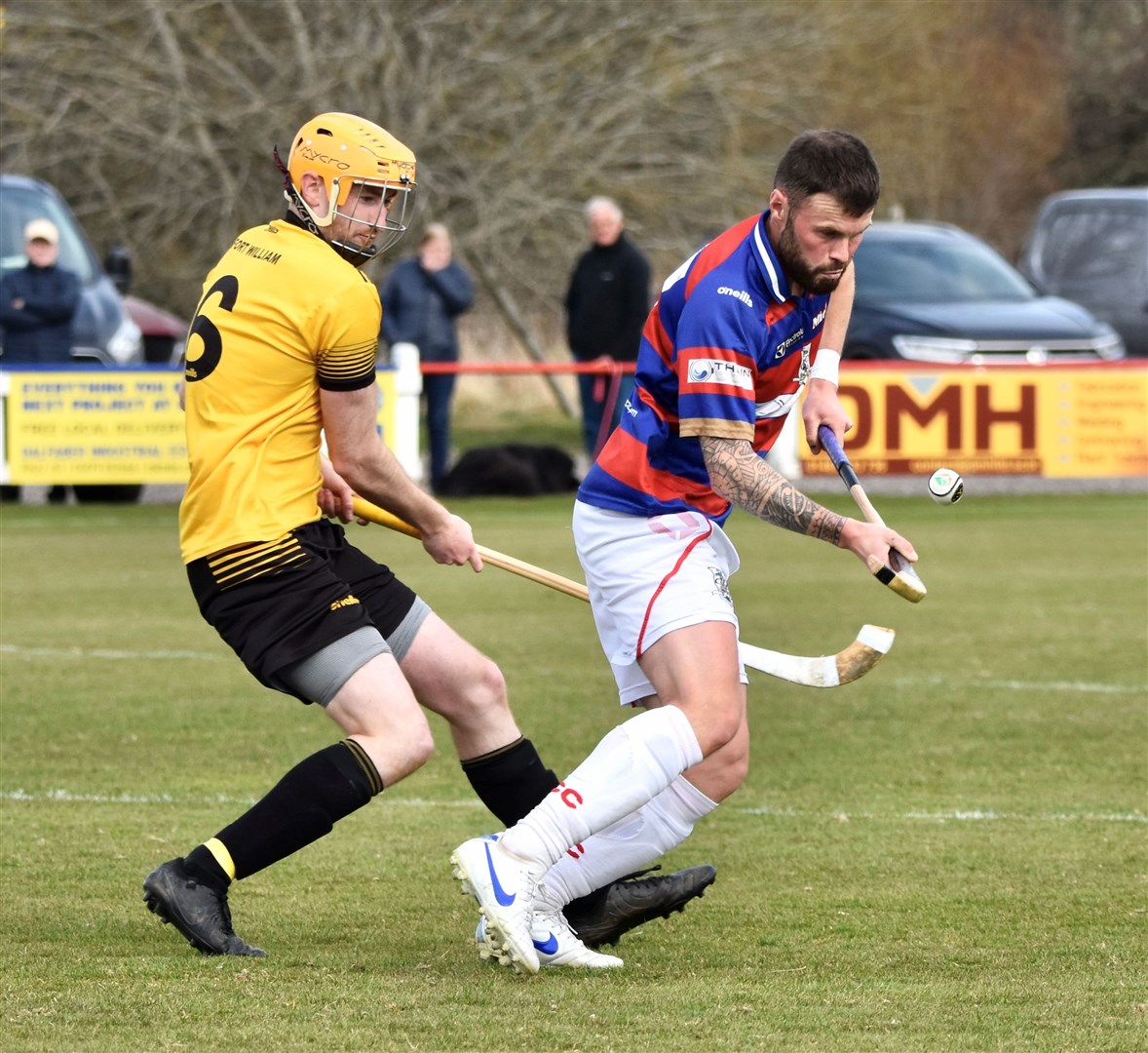 Skipper Thomas 'Tuck' Borthwick in action against Fort William on Saturday at the Dell.