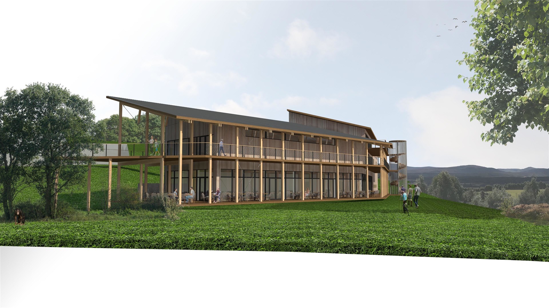 Ambitions plans for a new visitor and education centre at the wildlife park are under review because of the huge loss of income during the coronavirus outbreak.