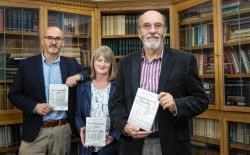 Jim (right) with Steve and Moira Leslie.