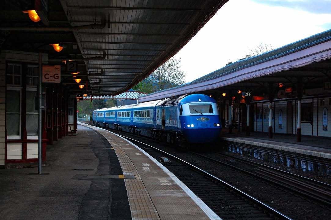 PAST GLORY ON TRACK AGAIN: The Midland Pullman makes its way through Aviemore last night. (Jack Brownlie)