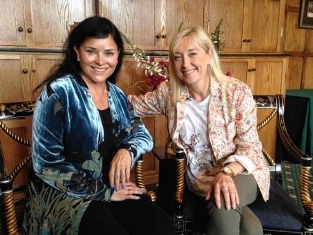 Author Diana Gabaldon with TV presenter Cathy MacDonald