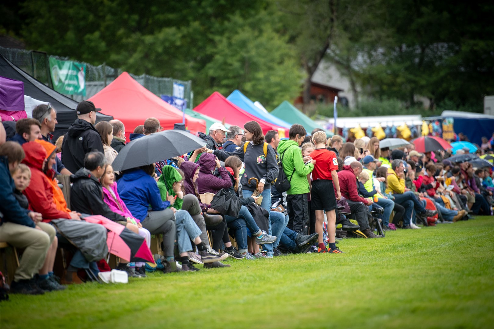 The games were well attended with some thinking ahead about overhead conditions. Picture: Callum Mackay.