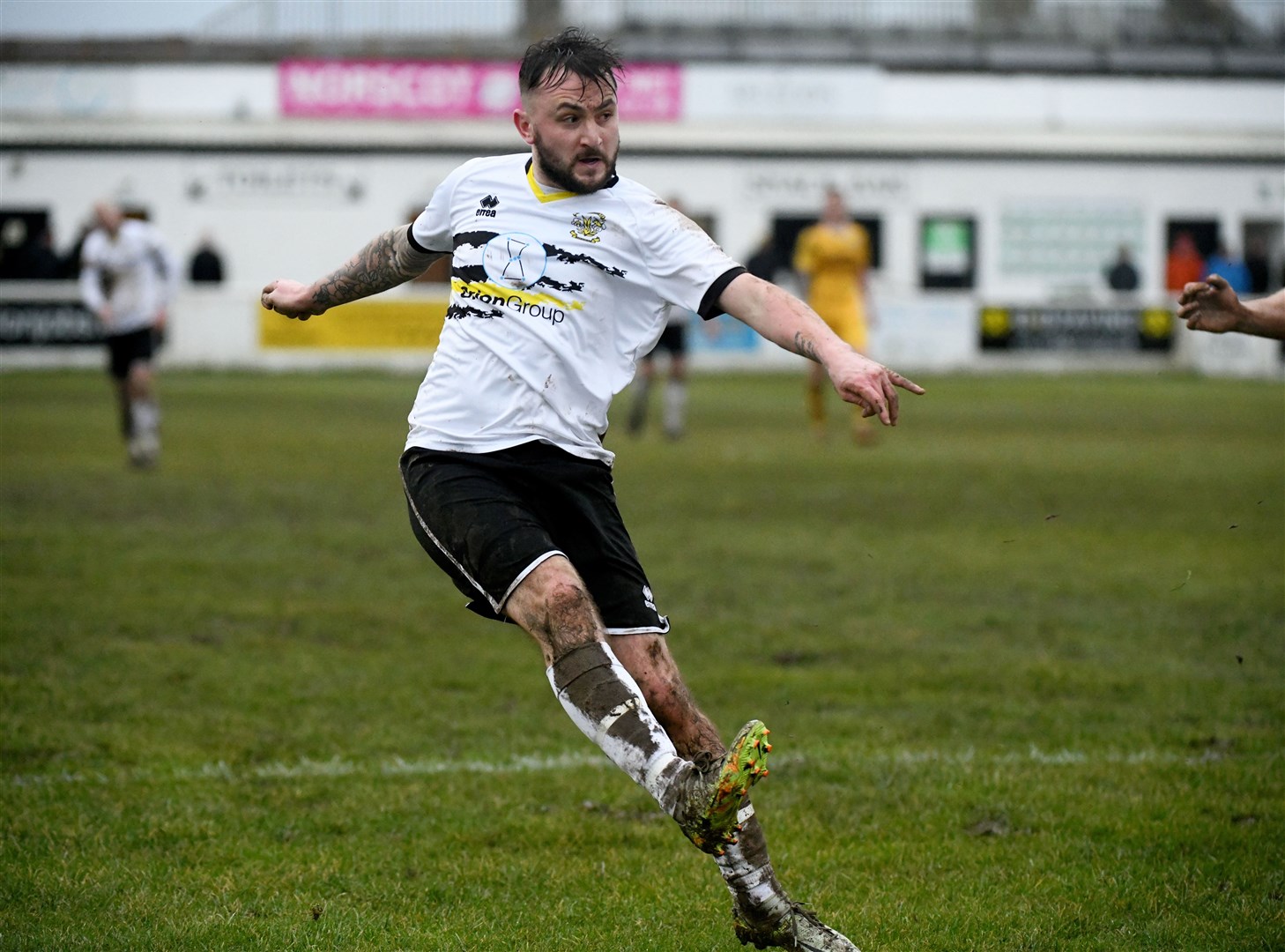 Paul Brindle, seen here playing for Clach, opened the scoring following his recent arrival. Picture: James Mackenzie.