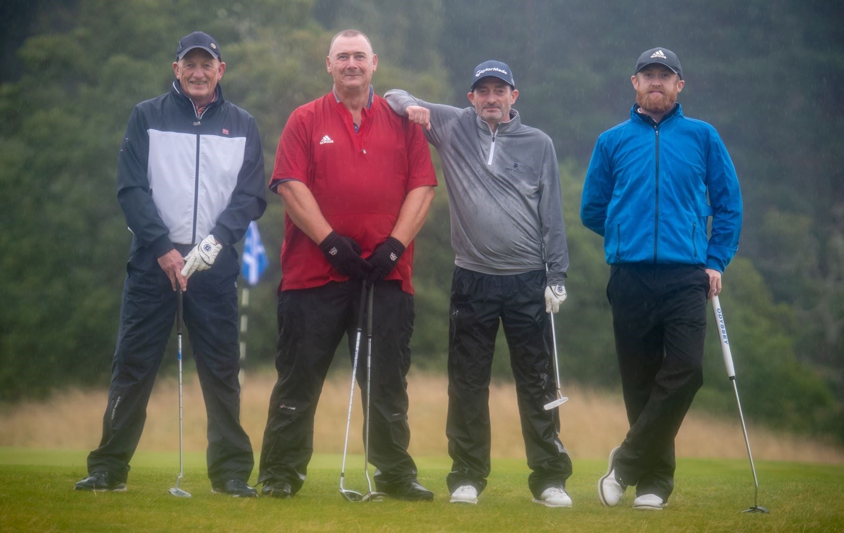 The Aquaclear team at the pro-am tournament on Monday.