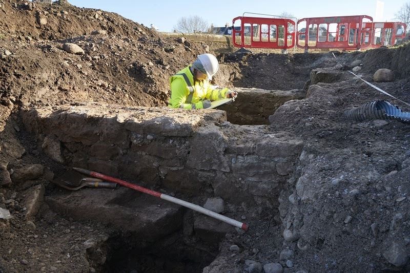 The archaeological dig gets under way on site at the castle