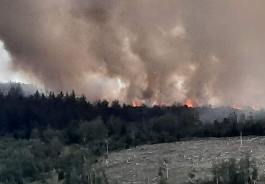 The wildfire at Cannich.