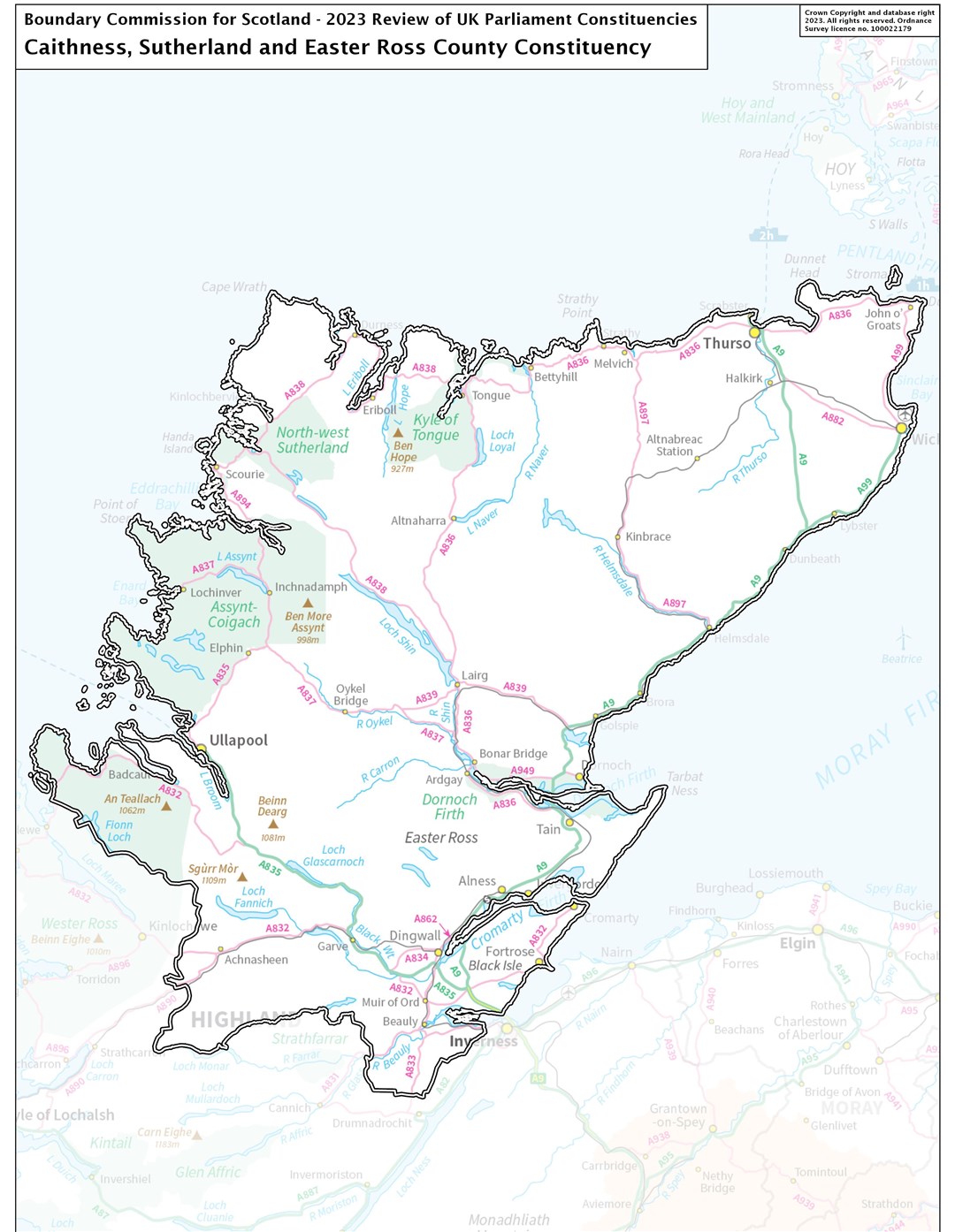 Caithness, Sutherland and Easter Ross. Credit: Boundary Commission of Scotland.
