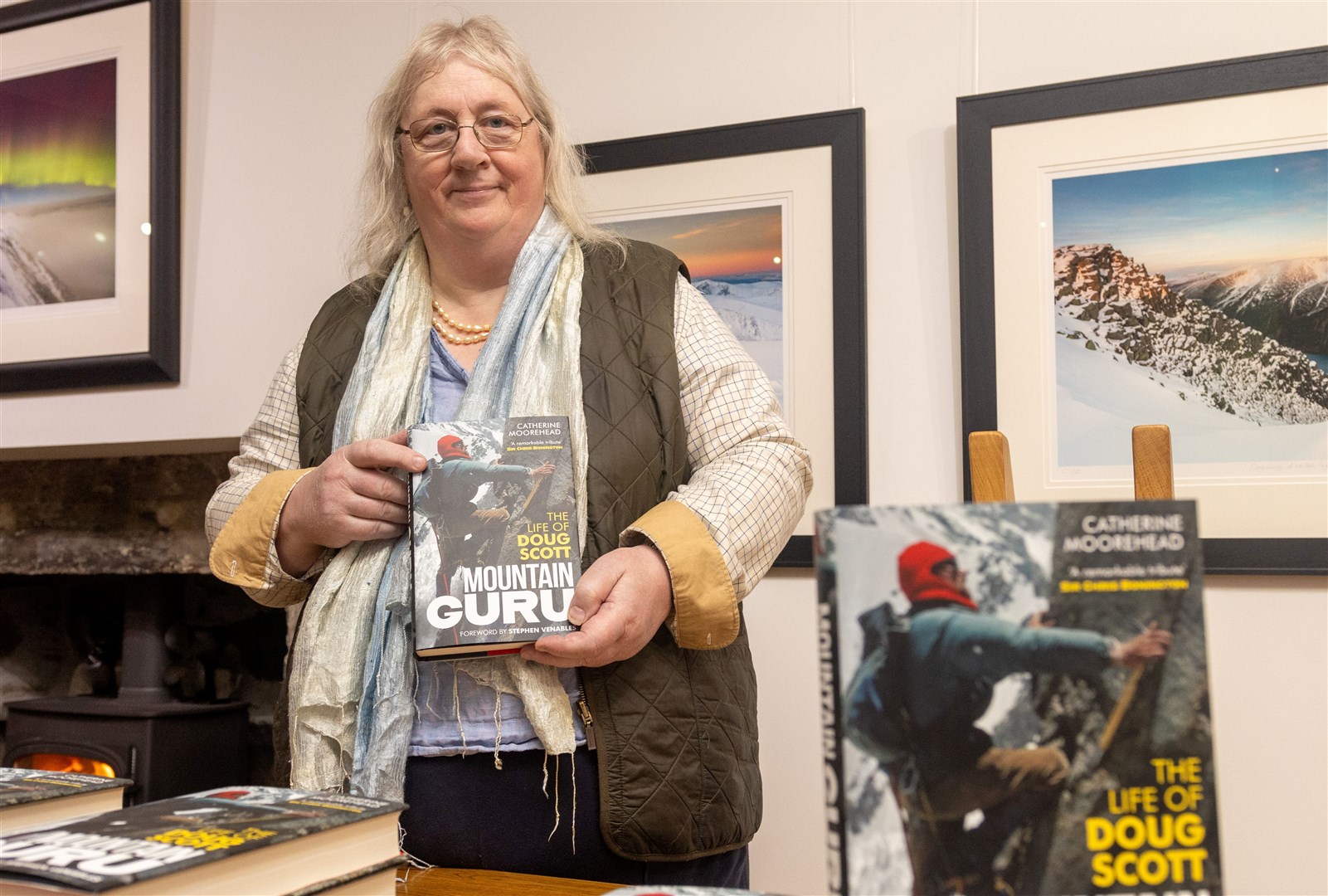 Catherine Moorehead at the launch last Autumn of her book which is now a prizewinner.