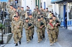The 450-strong battalion marched through Inverness city centre