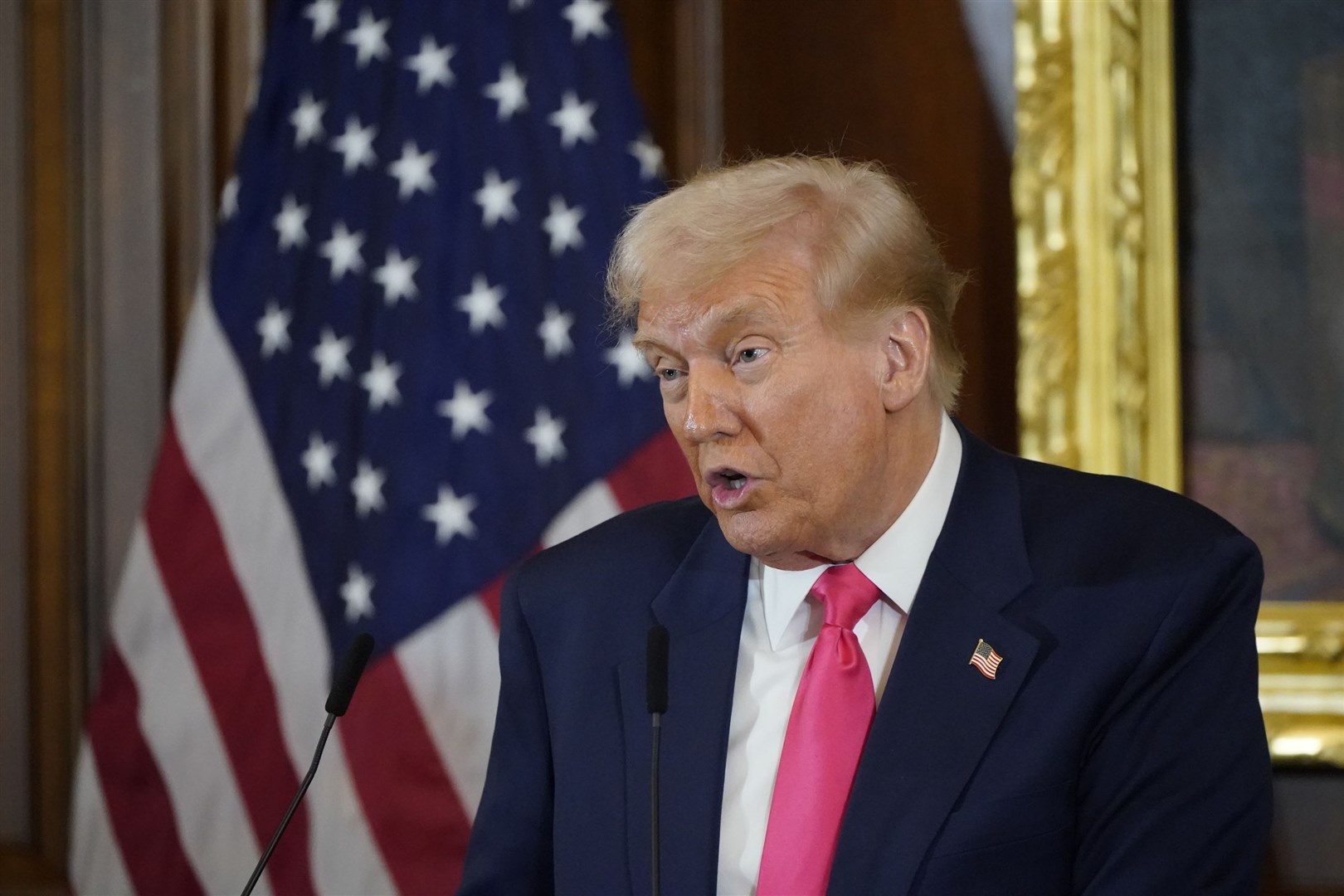 Donald Trump’s tariff plans were factored into the Bank of England’s latest decision on interest rates (Niall Carson/PA)