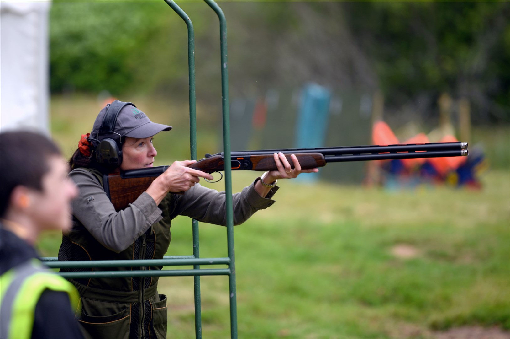 Clay pigeon shooting.