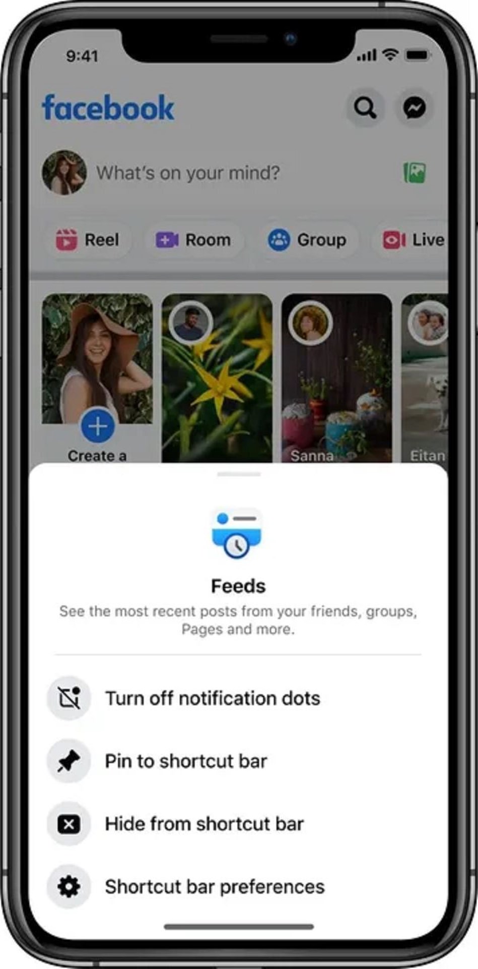 Facebook said the Feeds tab would become the place to see the latest posts from friends. (Facebook)