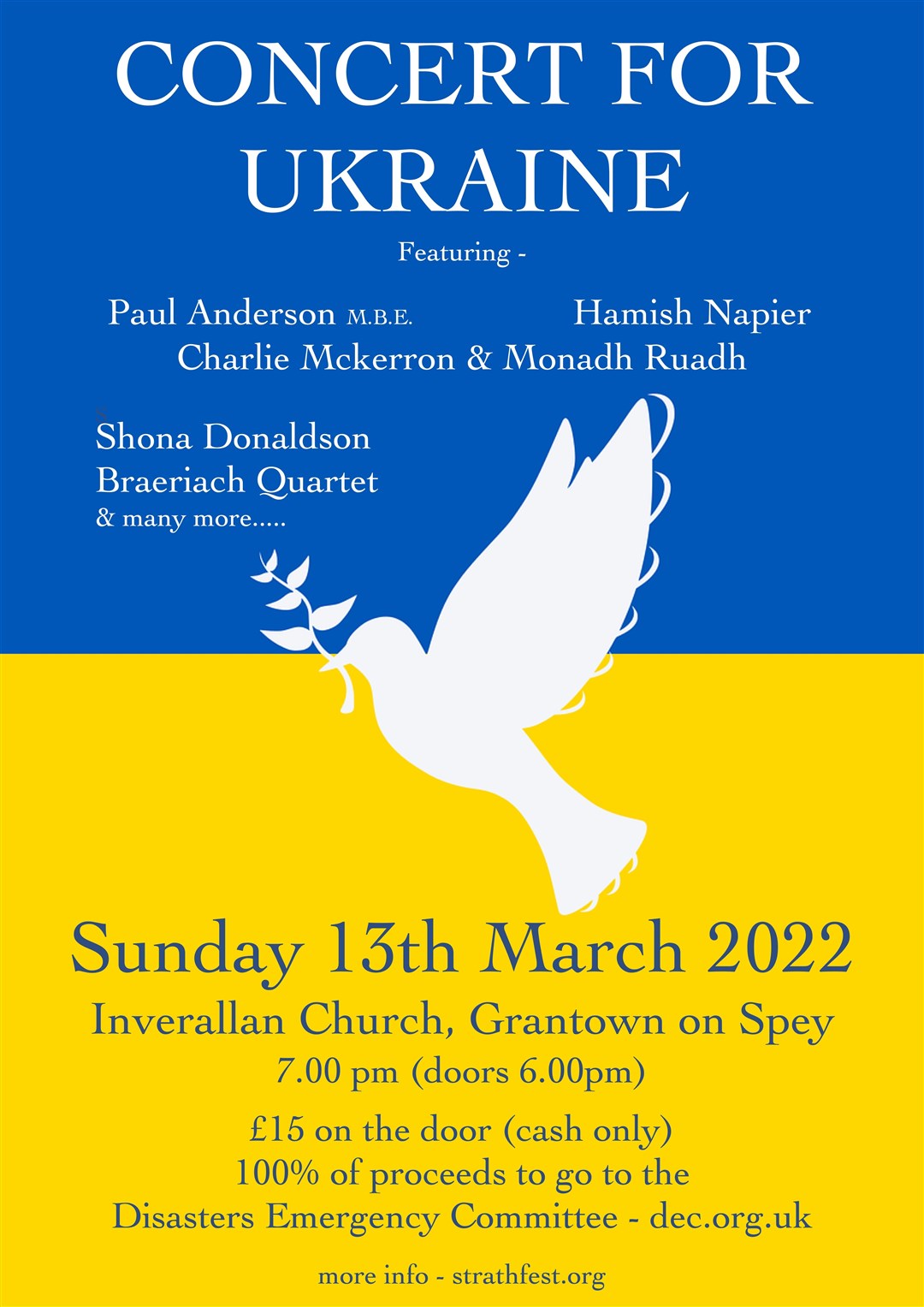 Concert for Ukraine is set to be held on Sunday March 13