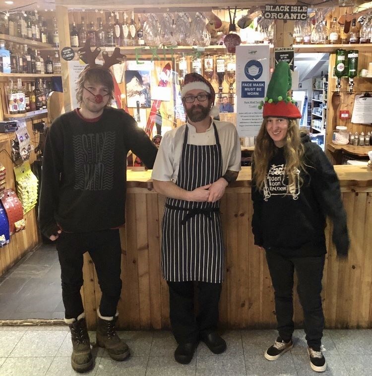 The Pine Marten's top team Scott Flemming, head chef Paul Beaton and Katie Jachacy.