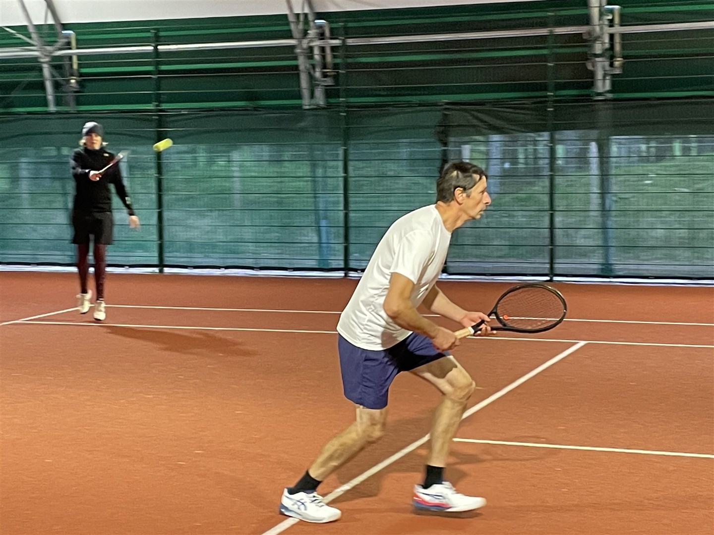 Rafa Salazar and Michelle McCormick in the mixed doubles.