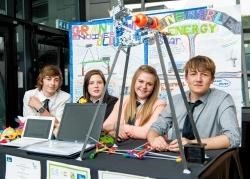 The Grantown bright sparks: Ben Fitzhugh, Honor McAuly-Brand, Charlotte Kerr and Cameron Cosgrove