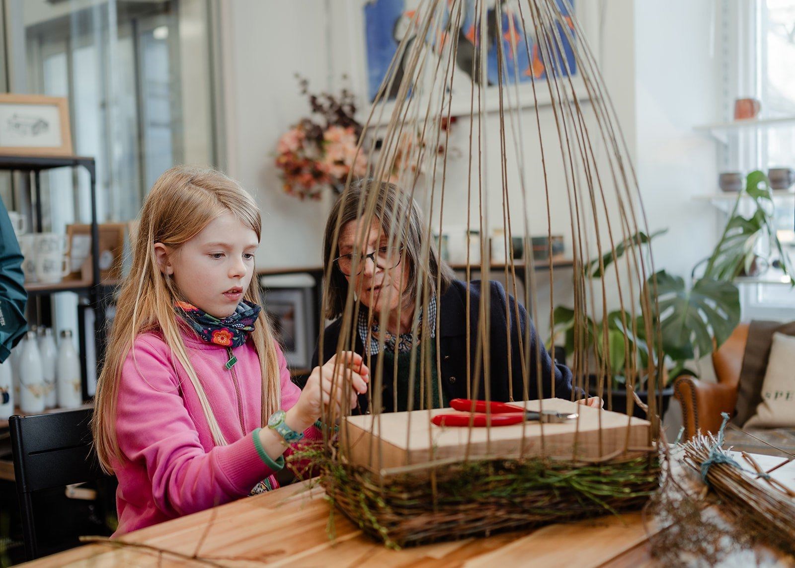 Weaving the willow basket which will hold the Commonplace Book. Picture: Catriona Parmenter