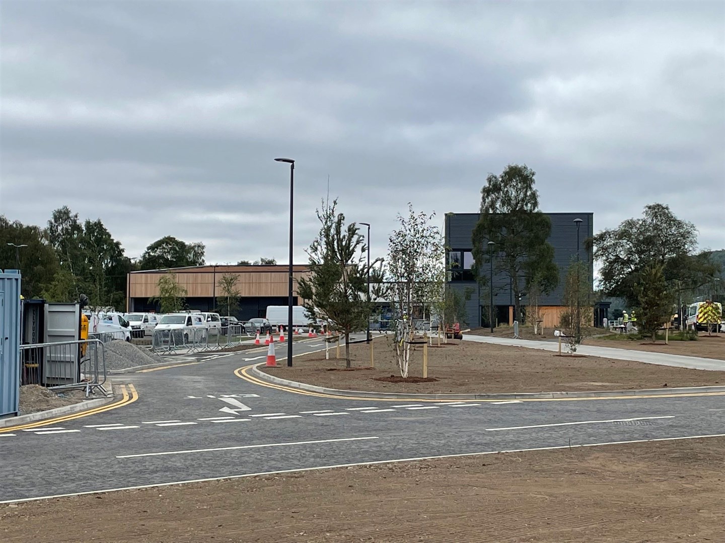 The new £20m hospital at Dalfaber pictured several weeks ago.