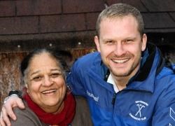 Skipper Norman Campbell with Anisa Caine who has helped give the Newtonmore team a winning mentality.