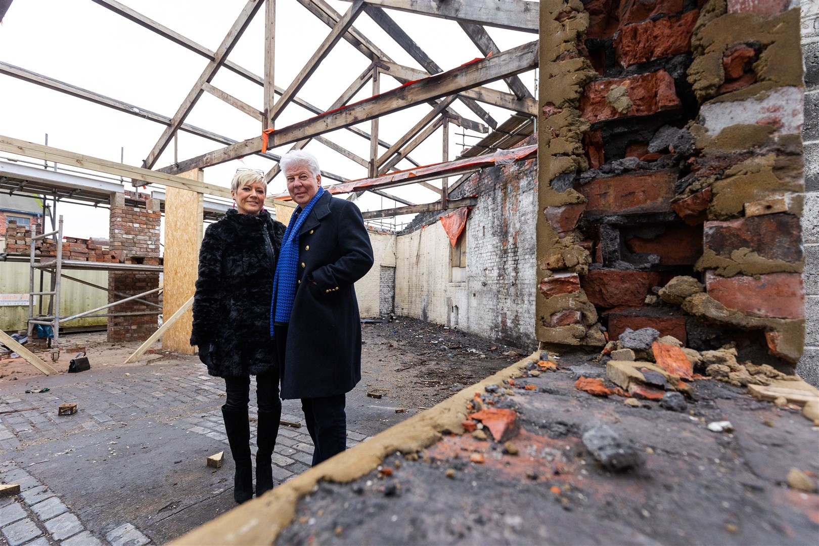 John MacDonough and his wife Joanna at the Sheepfolds development which is being transformed into a food and drink destination. Picture: Elliot Nichol.