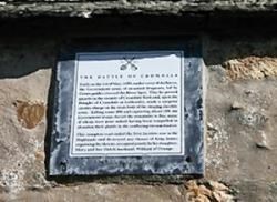 The plaque commemorating the battle