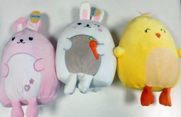 The Home Bargains Happy Easter Plush toys which are being urgently recalled. Picture: Facebook/Which