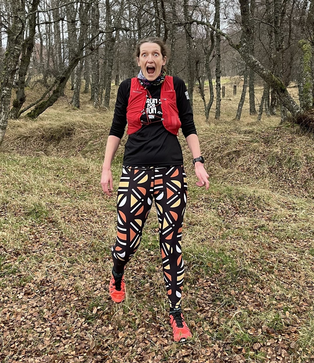 Katie Hanson celebrates her new personal best this morning