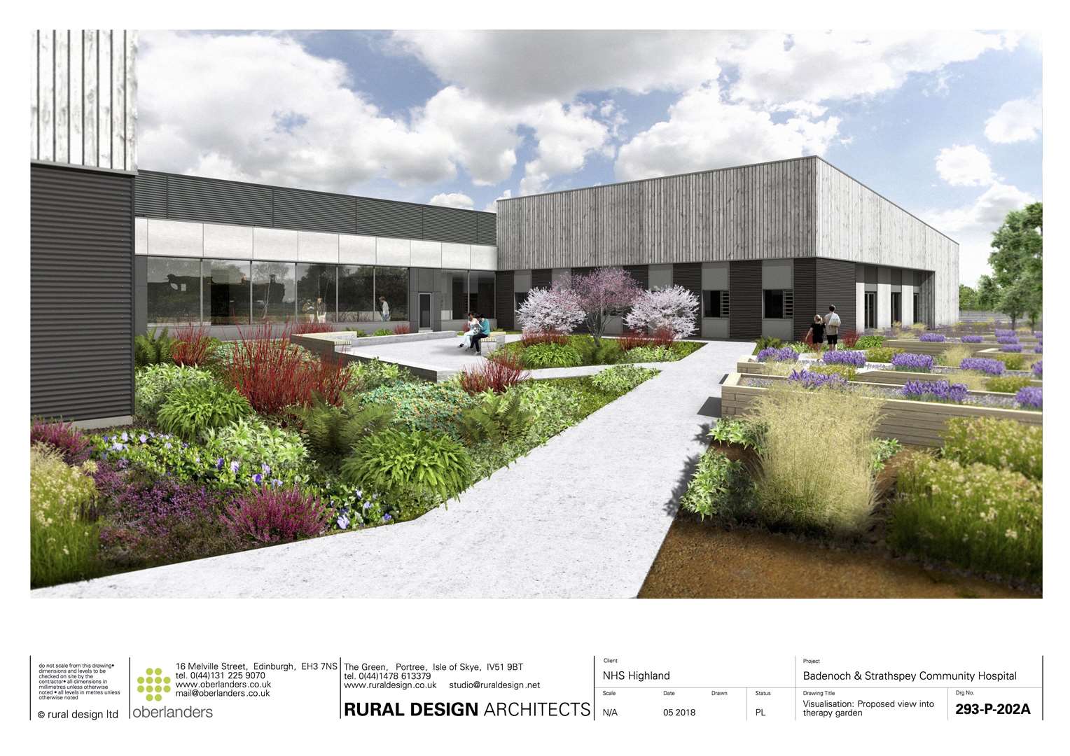 The therapy garden at the new hospital to be built in Aviemore
