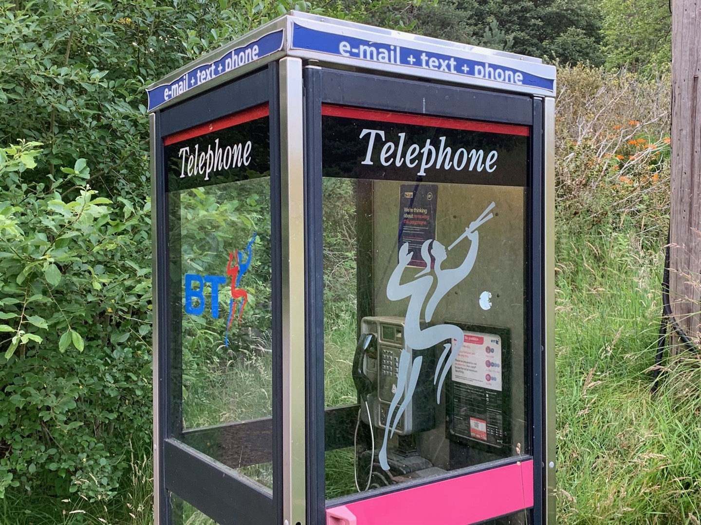 The payphone at Glenmore is one of those at risk of closure yet again.