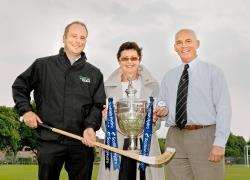 Mr Barn, Ms Donna MacRae and Mr Archie Robertson at the draw