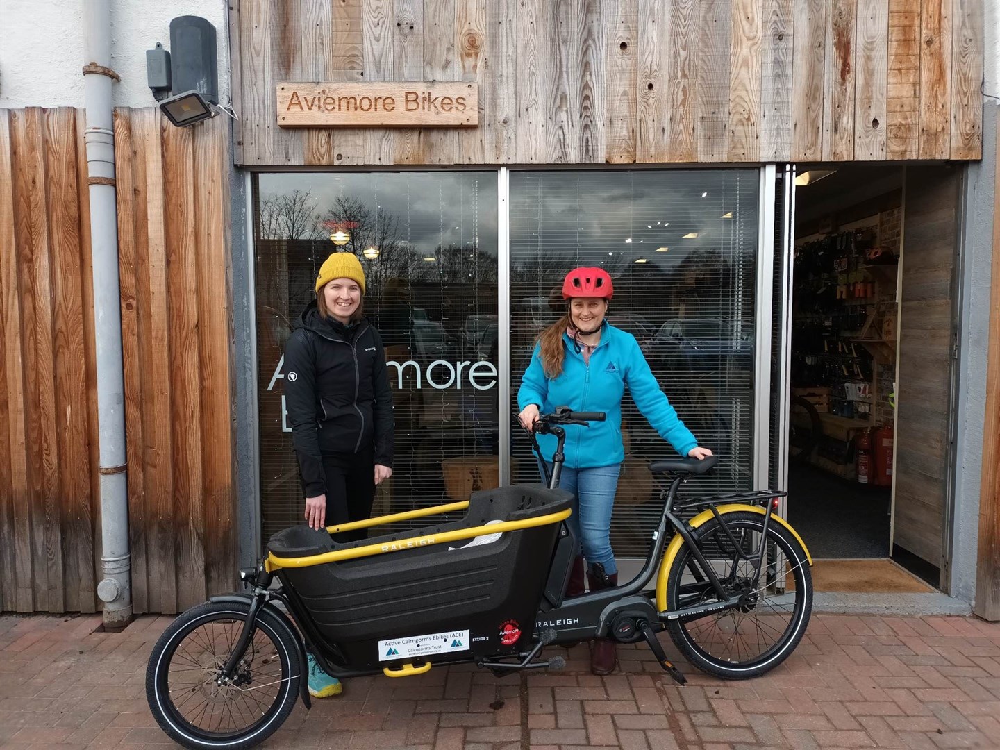 Sally Devlin, manager of Mikes Bikes, Aviemore, and Nancy Chambers from the Cairngorms Trust, are ACE representatives.