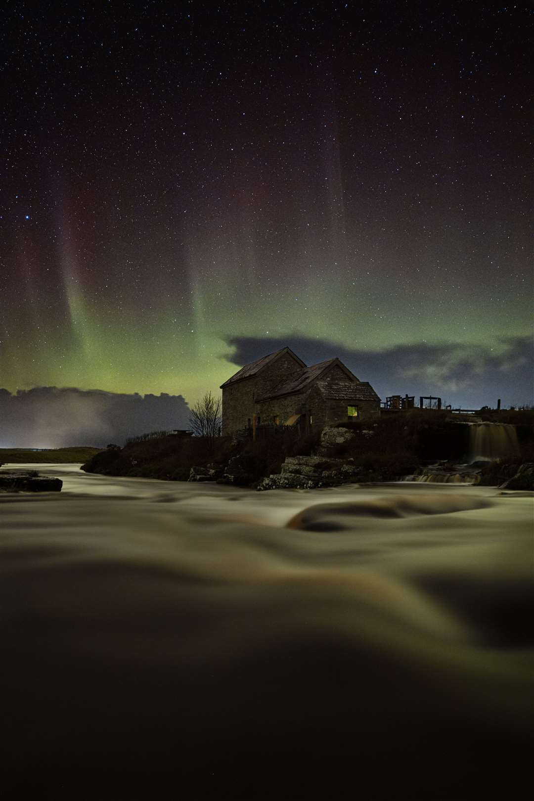 Aurora over Caithness near the North Coast 500 in Scotland.