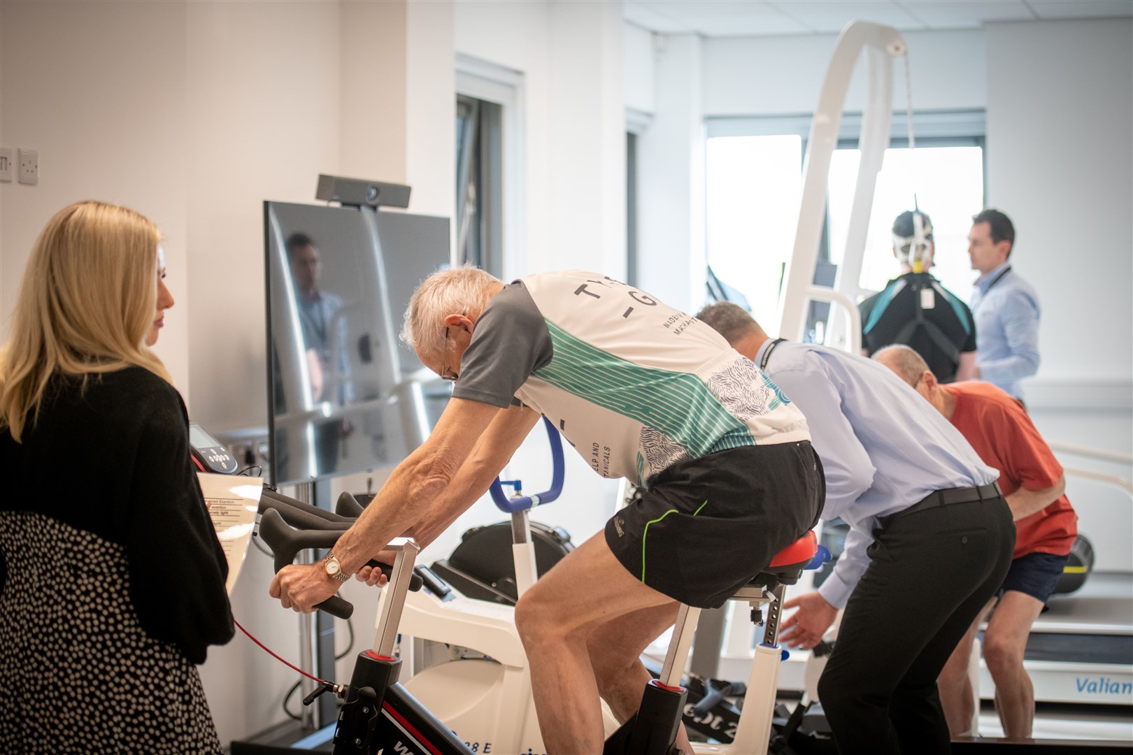 Volunteers take part in an active health research project. Picture: Callum Mackay.