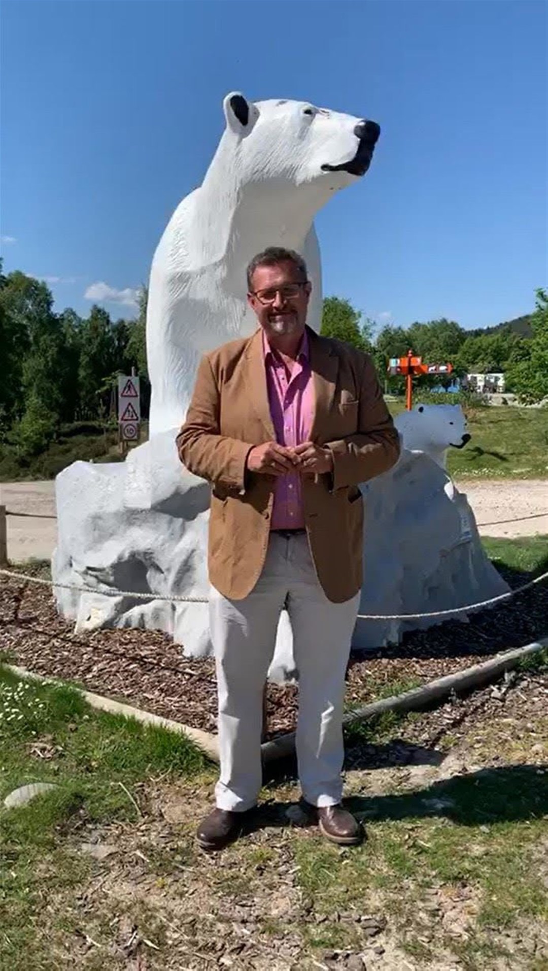 David Field at the Highland Wildlife Park on his first day in the new role.