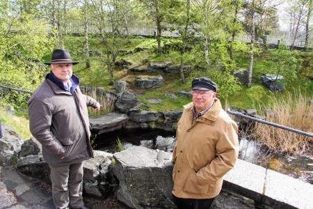 Councillor Bill Lobban and CNPA board member Willie McKenna at the Dell of Spey in Aviemore