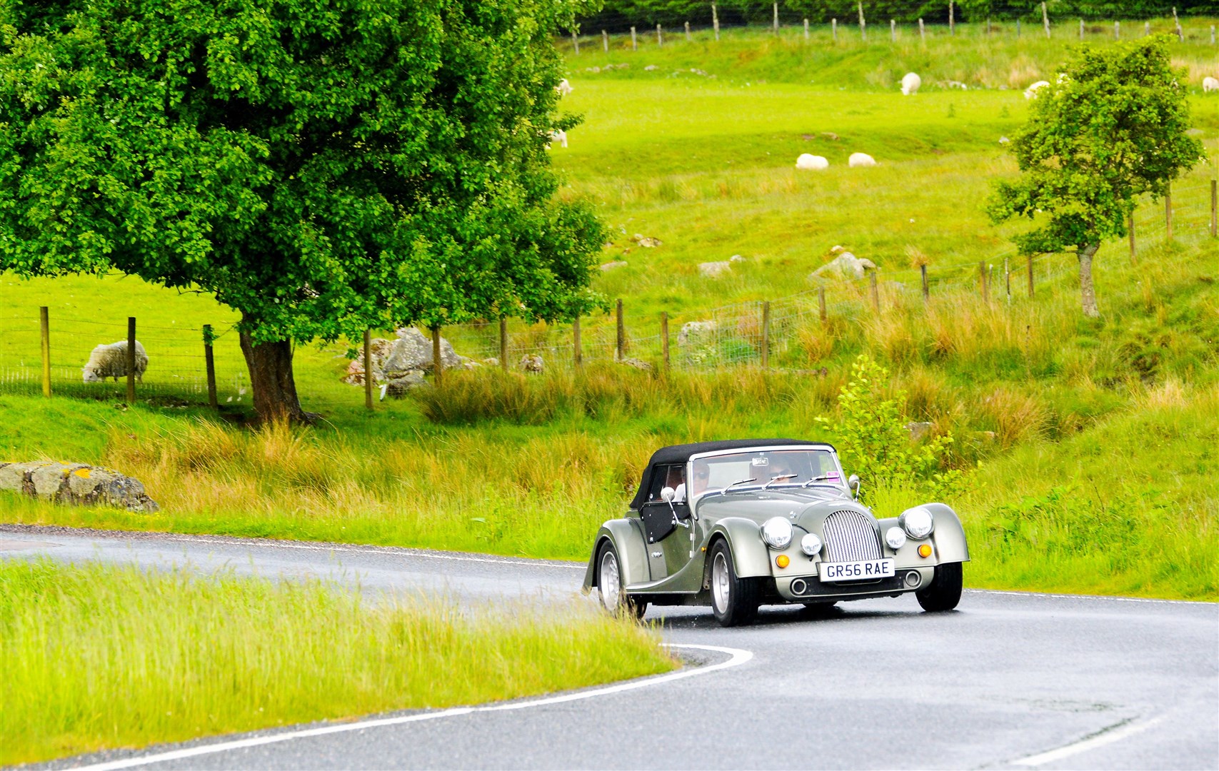 Graham & Liz Rae (Inverness) / 2023 Morgan Plus 4 at Strathnairn. Picture: Richard Cliff