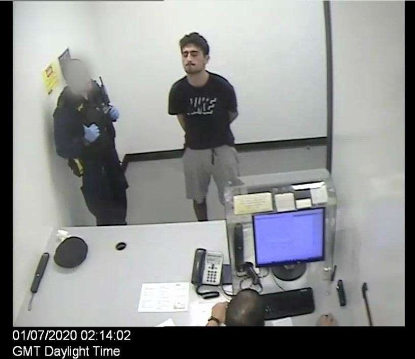 Hussein in police custody (Metropolitan Police/PA)