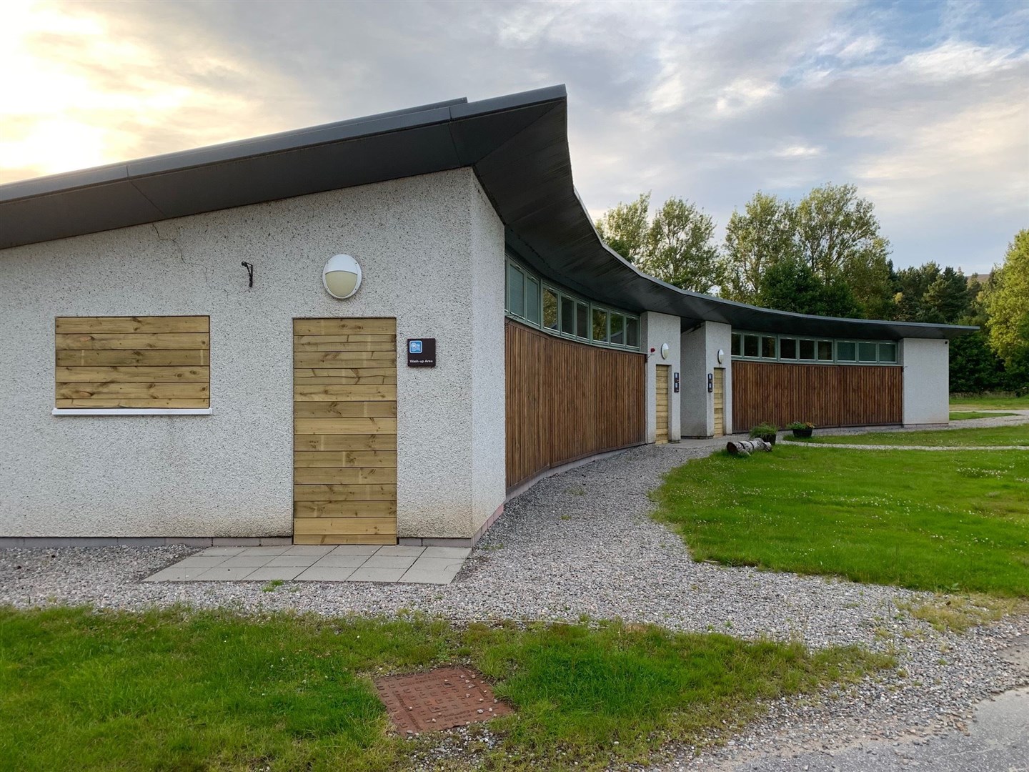 The campsite's toilets and showers block remains closed.