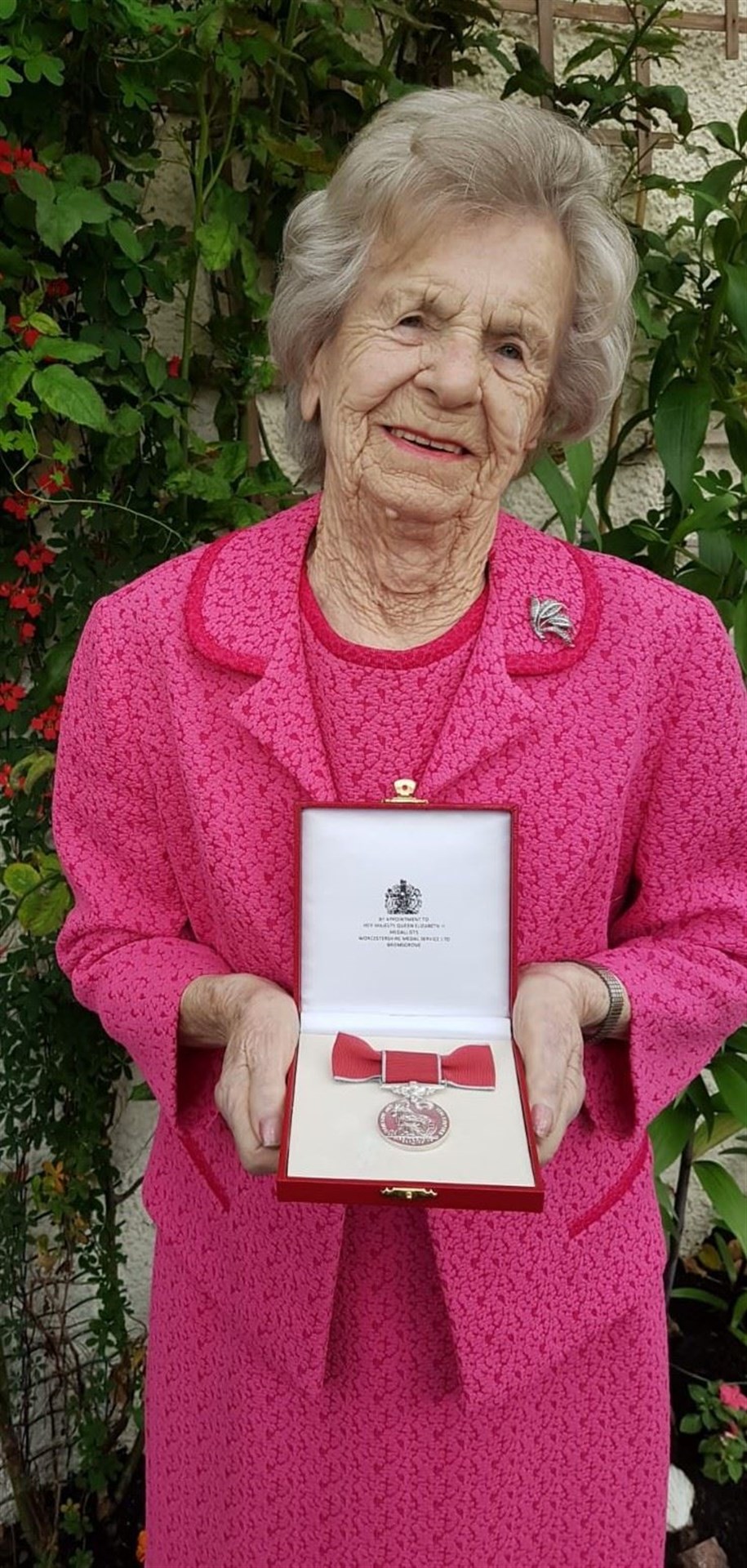 Isobel Harling received her gong from the Lord Lieutenant's Office earlier this week – in the post!