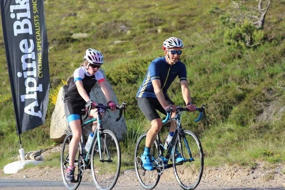 Isla and her dad Paul who will be joining her on the four day cycle quest