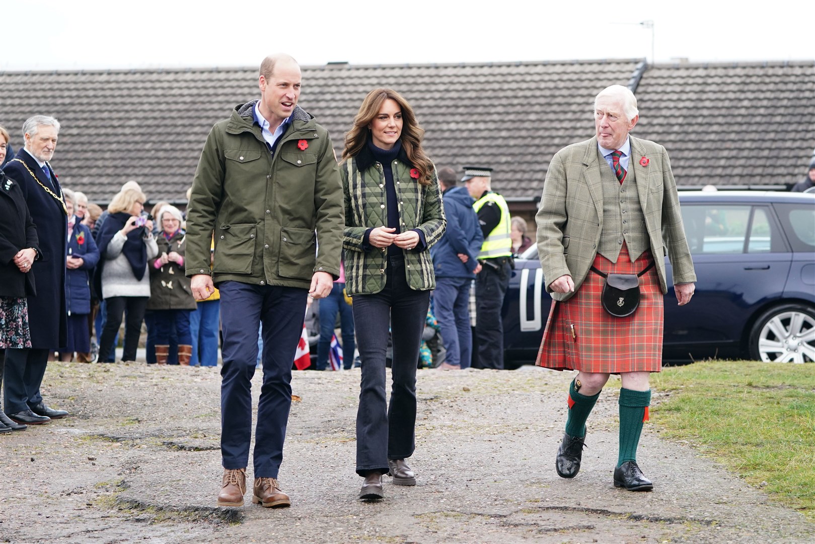 The prince and princess visiting the charity Outfit Moray last November (Jane Barlow/PA)