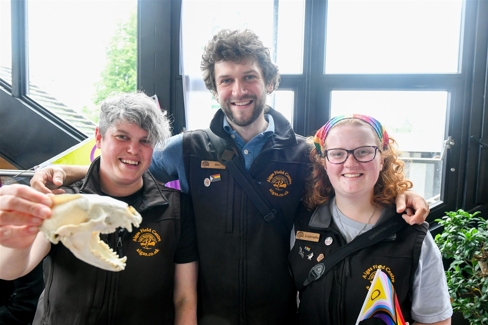 Fin Denerley, Milo Mole and Gabriella Lockwood, Nature Days at Aigas. Picture: James Mackenzie