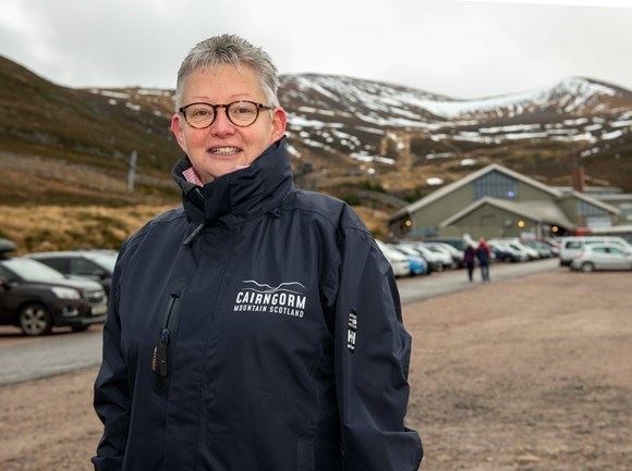 CMSL chief executive Susan Smith at the Coire Cas car park at Cairngorm Mountain.