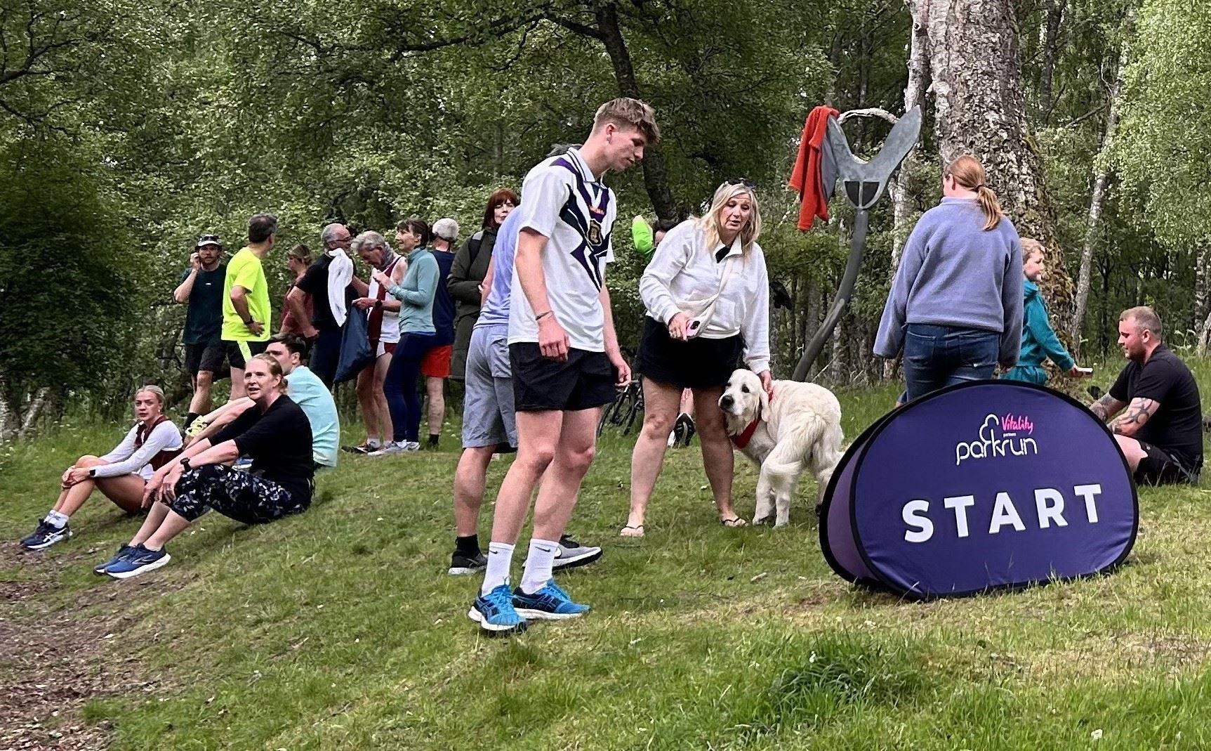 OFF WE GO: The starting point at Aviemore's popular course by the Speyside Way