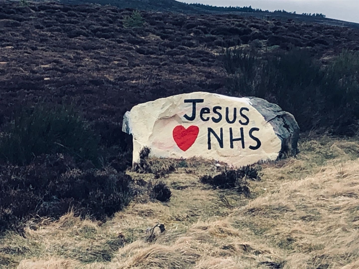 The rock at the Dava has a new equally inspiring message.